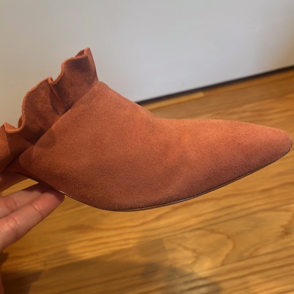 Loeffler Randall Berkley Mule Heels Suede Dusty Rose 8.5 Kitten Heel - Picture 8 of 10